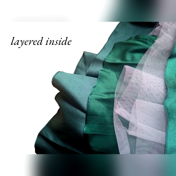 #46 - Amelia Couture Prom Dress Emerald Green - Picture 3 of 6